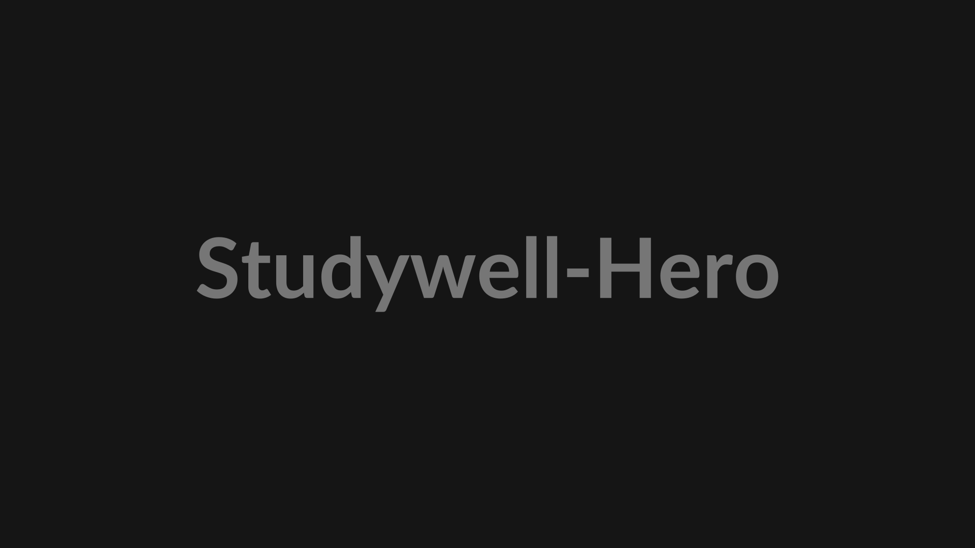 Study  Well